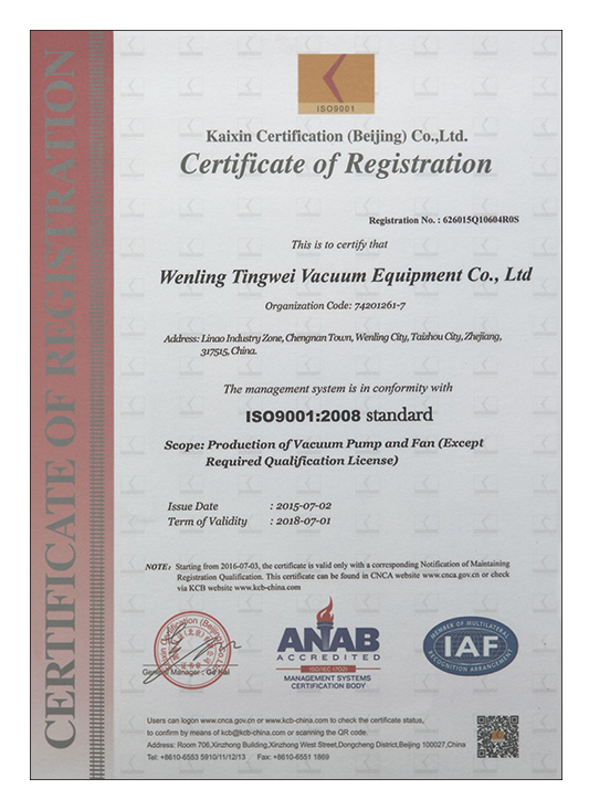 Certificate of registration